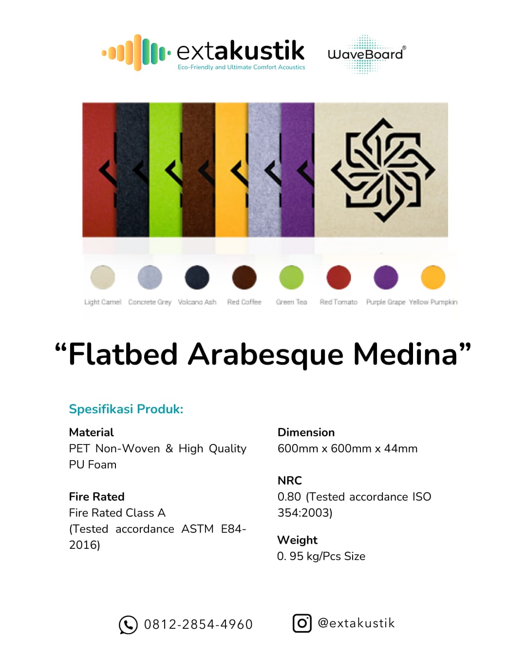 WAVEBOARD FLATBED ARABESQUE MEDINA (EXTAKUSTIK) WAVEBOARD FLATBED ARABESQUE MEDINA (EXTAKUSTIK)